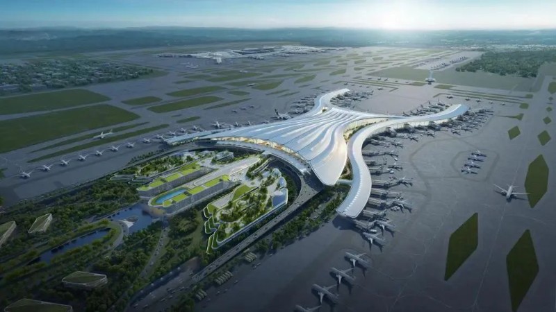 白云机场T3航站楼和综合交通中心设计图。